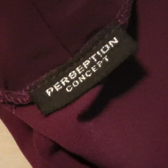 Perception Conception Womens Plum Blouse High Neck Tank Top - Picture 7 of 11